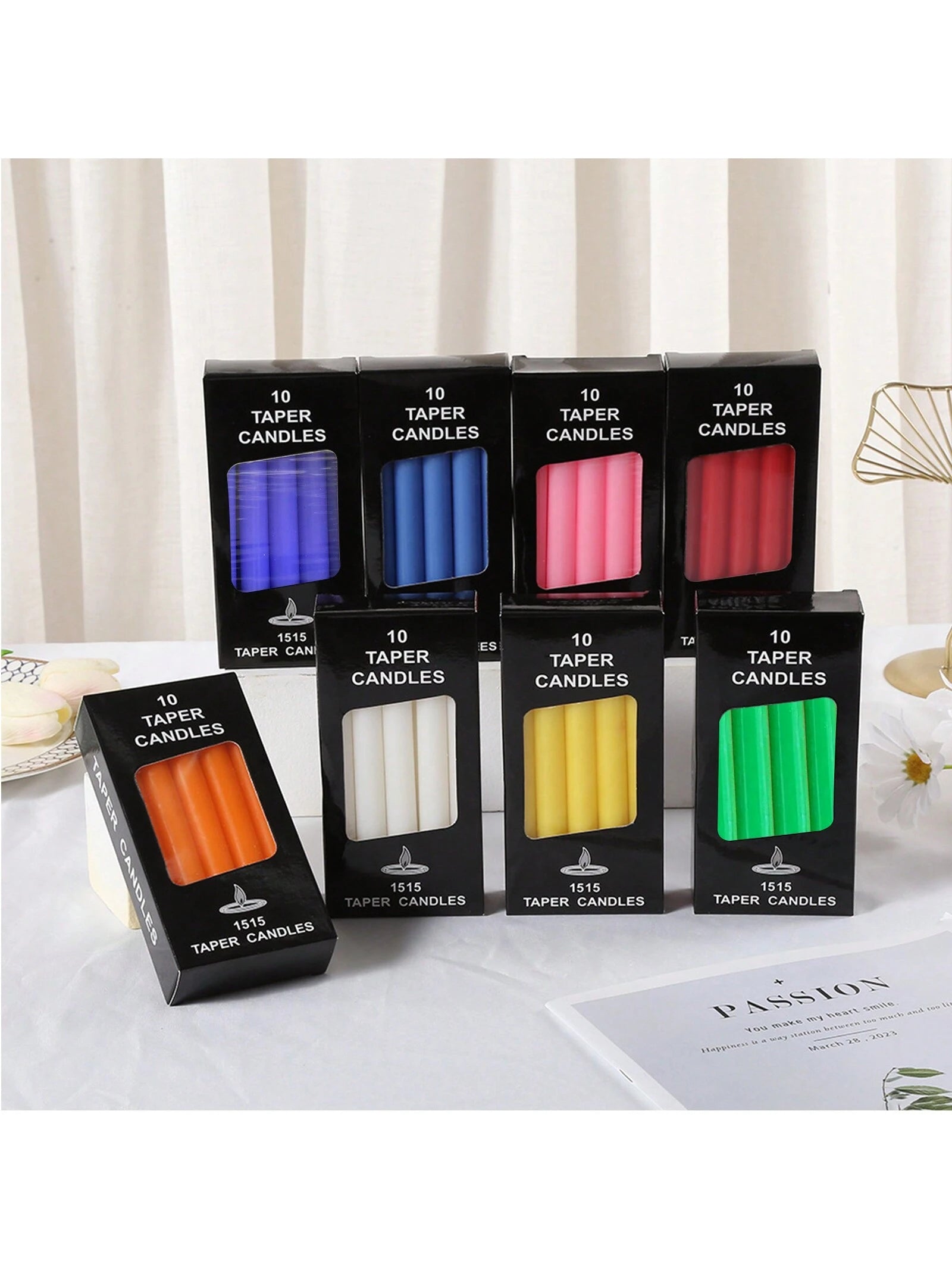 10/12/20/22/24 unidades de velas largas y delgadas de 6 pulgadas 