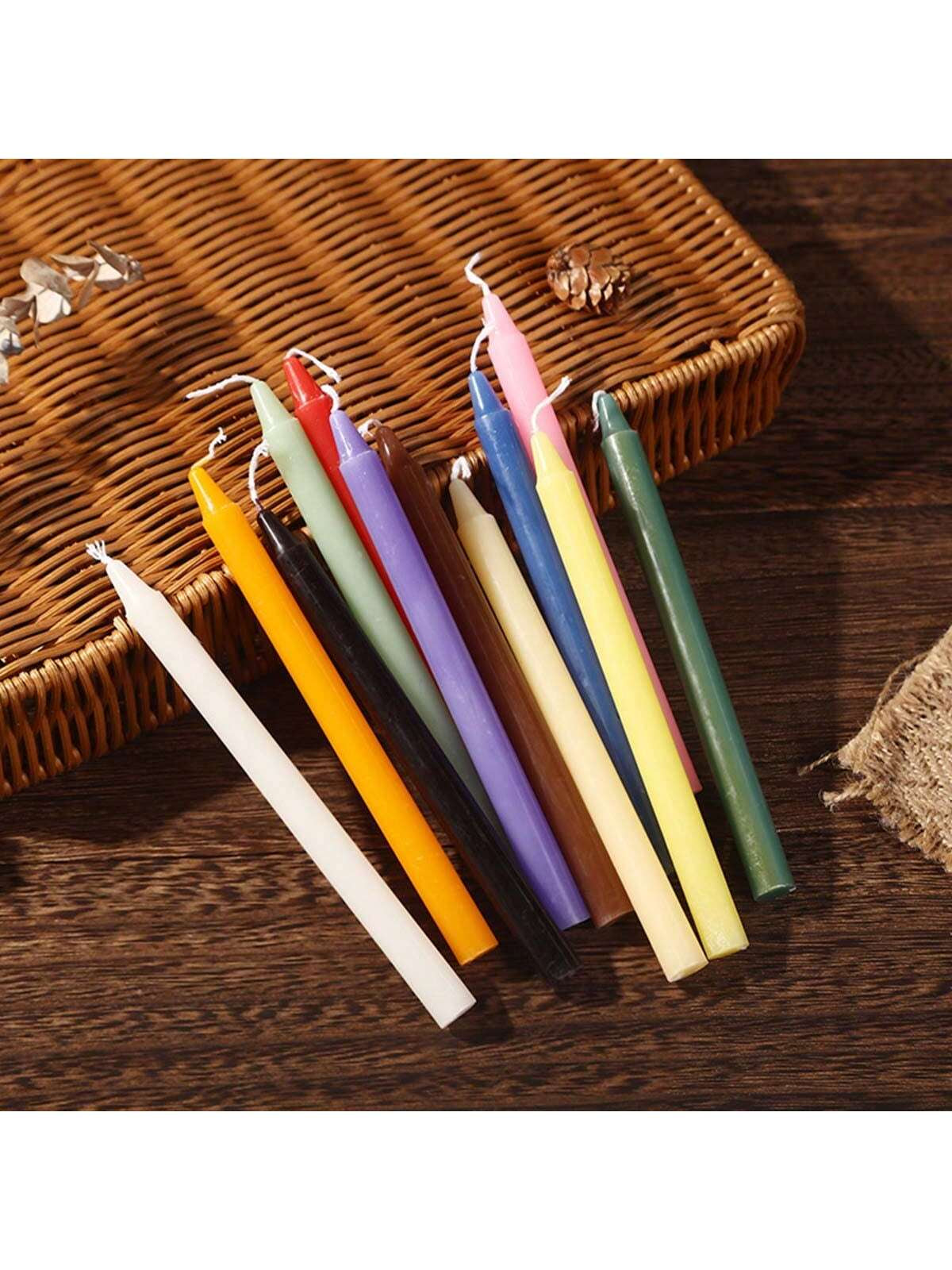 10/12/20/22/24 unidades de velas largas y delgadas de 6 pulgadas 