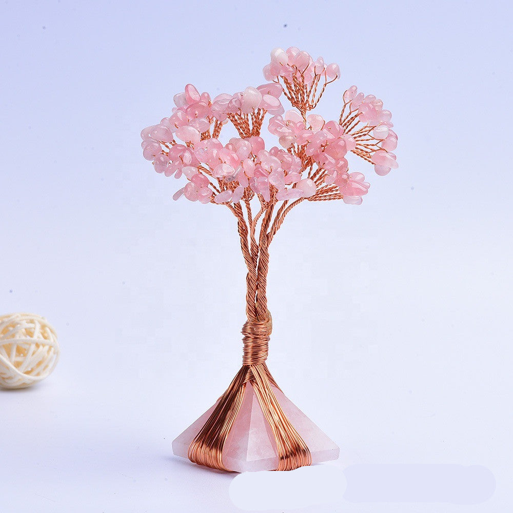 Árbol de la Vida con Cristal Natural - Decoracion Espiritual y Reiki