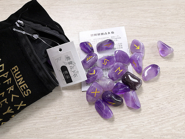 Set de Runas Vikingas de Piedra Natural