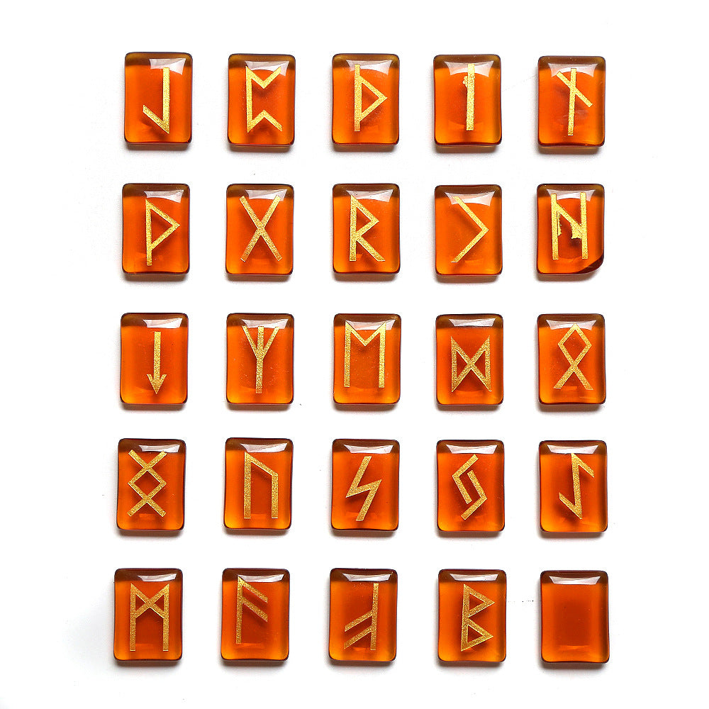 Runas de Cristal Natural-Piedra Semipreciosas