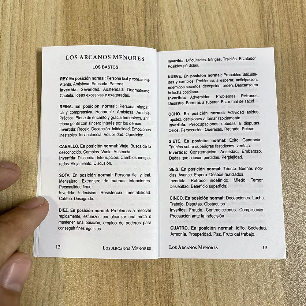 Cartas de Tarot de Lámina Dorada en Español e Inglés para Principiantes con Libro Guía Bilingüe 12X7Cm Toro Taro