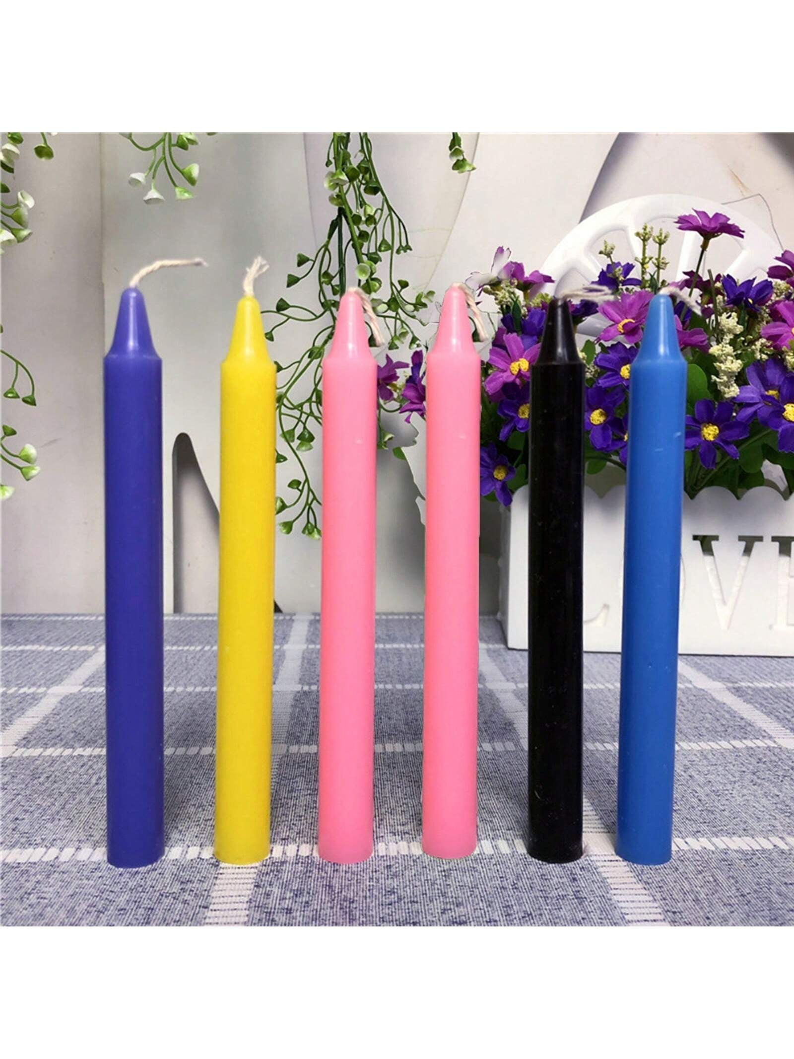 10/12/20/22/24 unidades de velas largas y delgadas de 6 pulgadas 