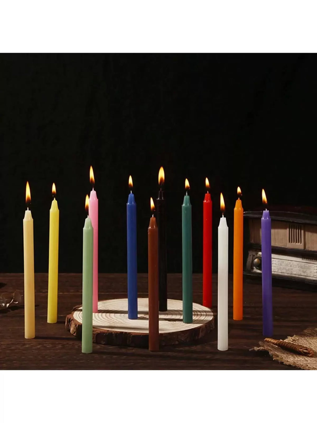 10/12/20/22/24 unidades de velas largas y delgadas de 6 pulgadas 