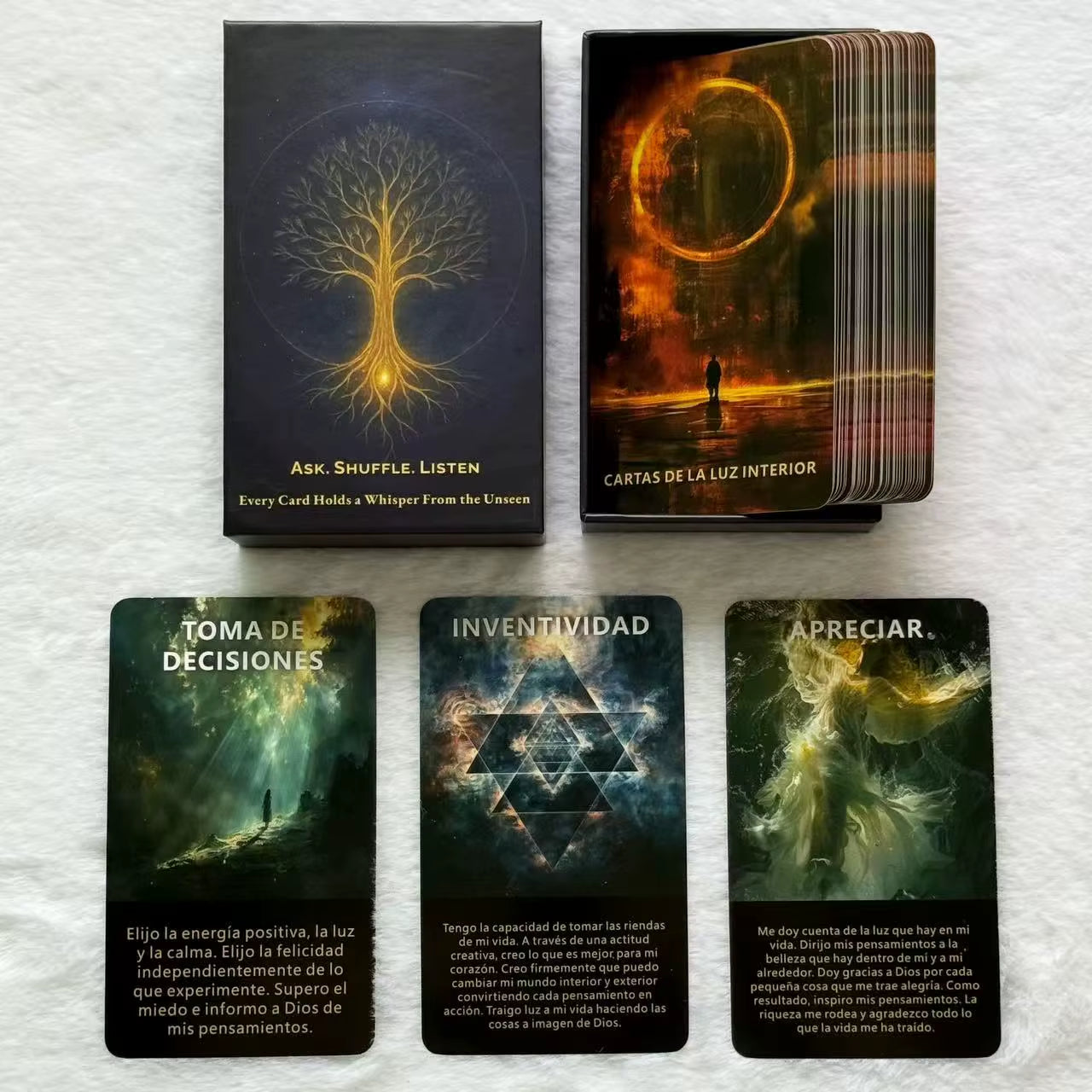 Baraja de Oráculo en Español, Cartas de Oráculo Inner Sunshine, 55 Cartas de Luz para la Libertad, el Autoconocimiento y la Adivinación,, Cartas de Tarot