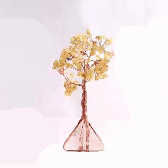 Árbol de la Vida con Cristal Natural - Decoracion Espiritual y Reiki