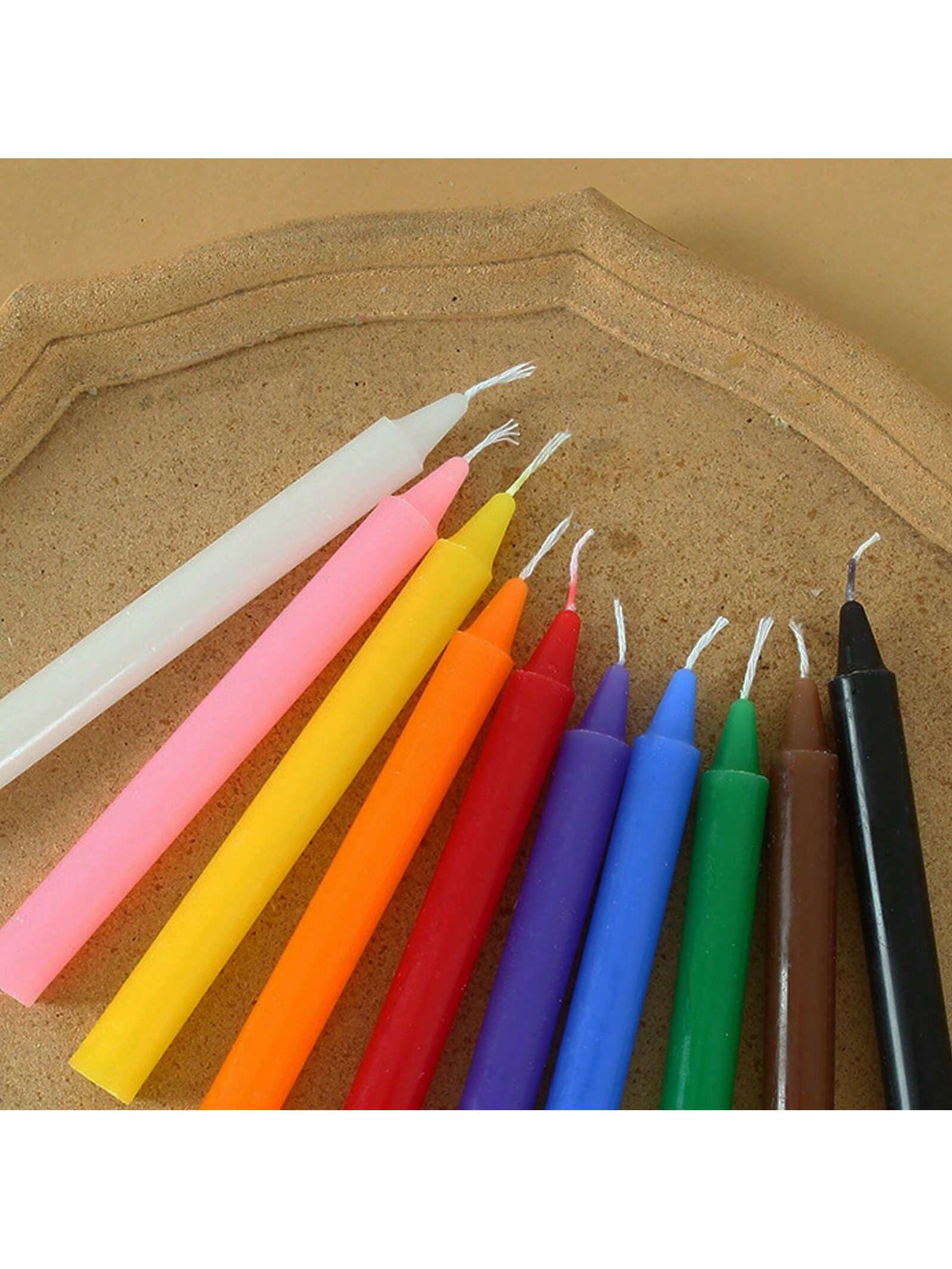 10/12/20/22/24 unidades de velas largas y delgadas de 6 pulgadas 