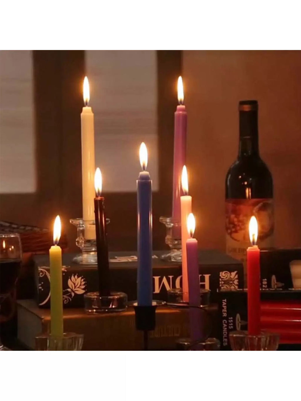 10/12/20/22/24 unidades de velas largas y delgadas de 6 pulgadas 