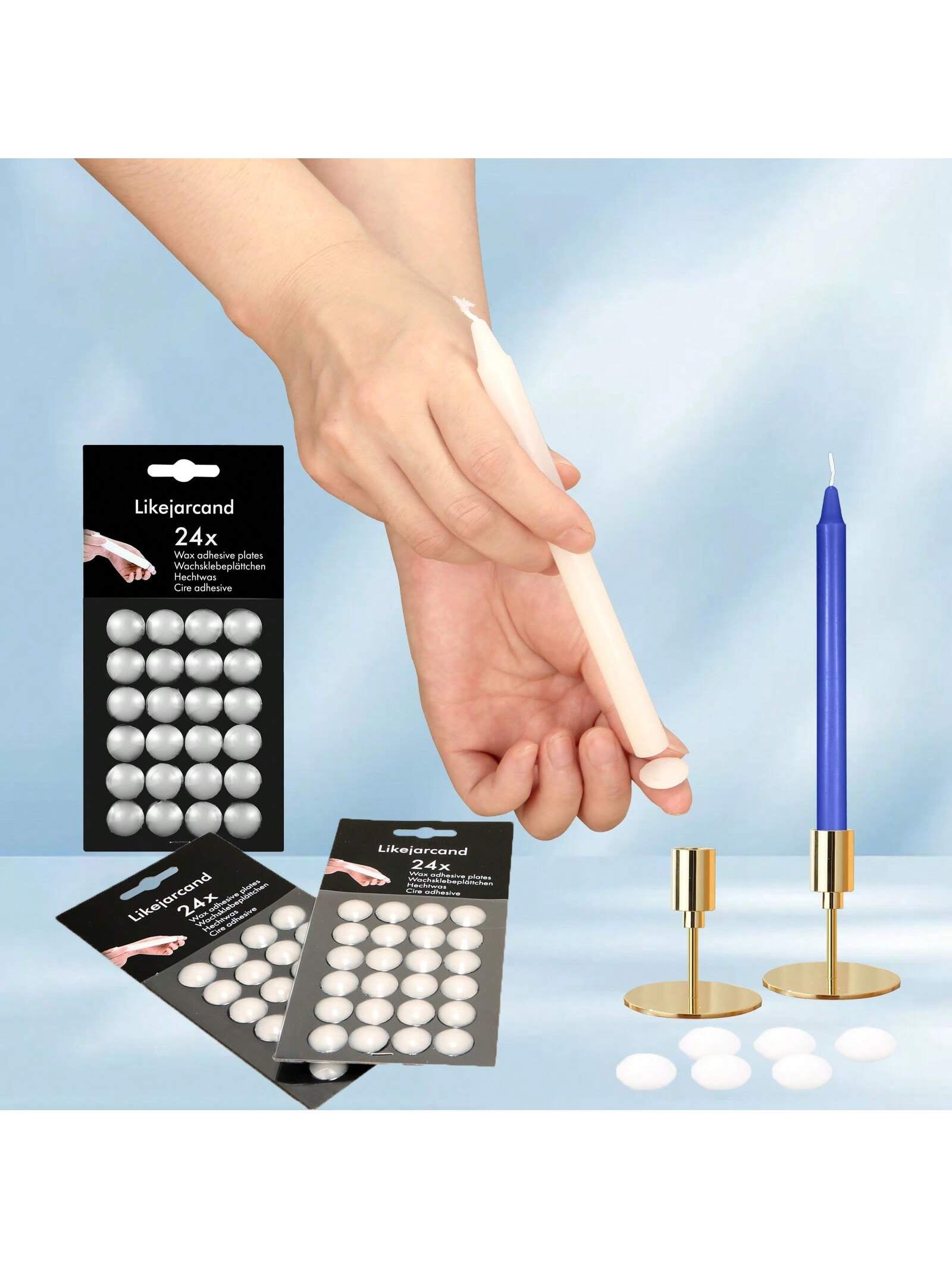 10/12/20/22/24 unidades de velas largas y delgadas de 6 pulgadas 