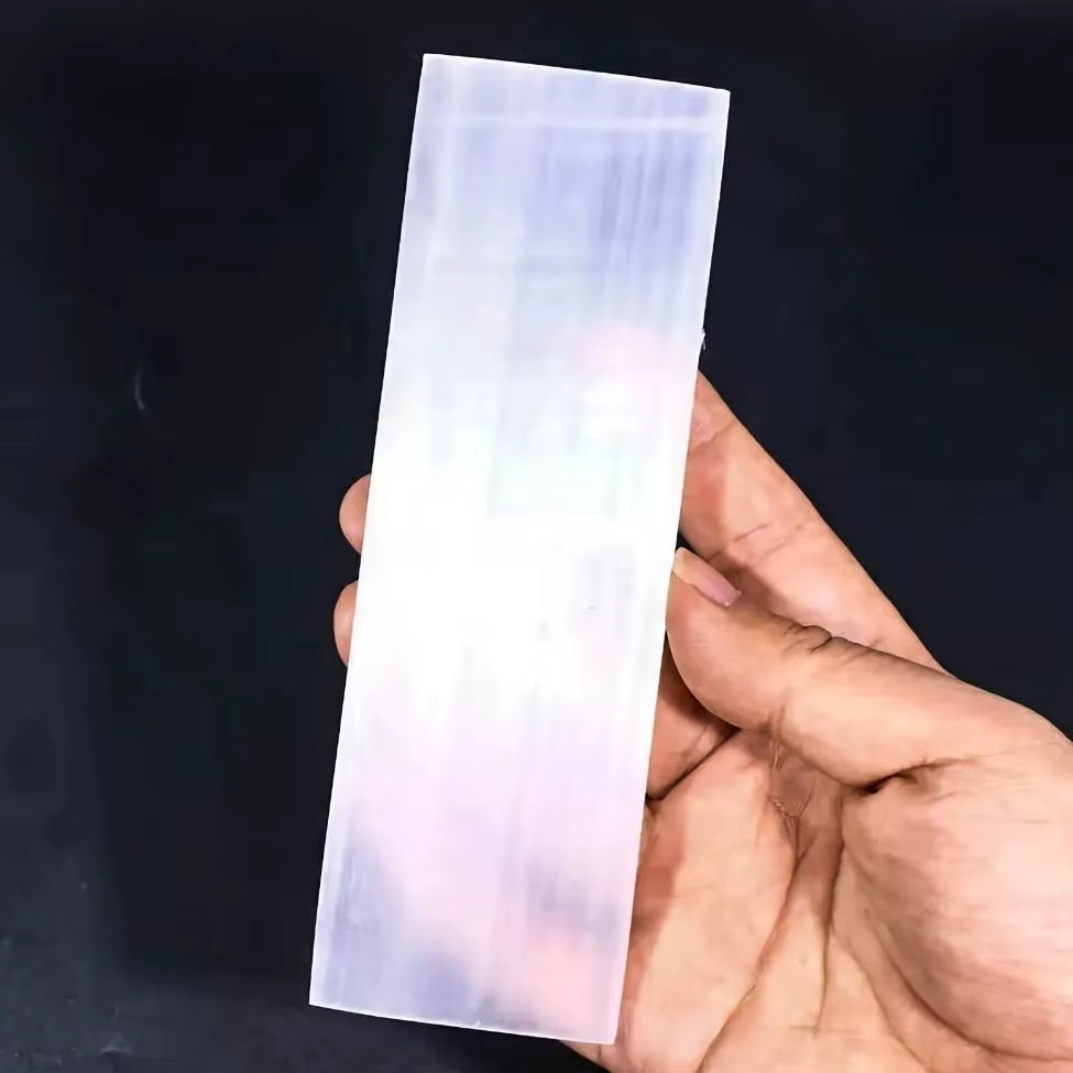 Big Size Natural Selenite Crystal Slab Charging Station Mineral Flat Crystal Plate for Cleansing, Purification Healing Stone